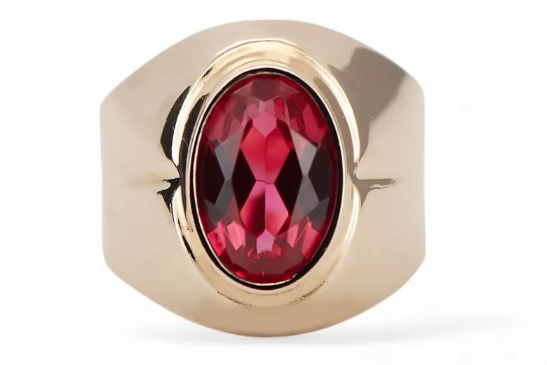Prsten vinobraní šperky Ruby Original Vintage 14K produkt s růžovým zlatem VRC296r